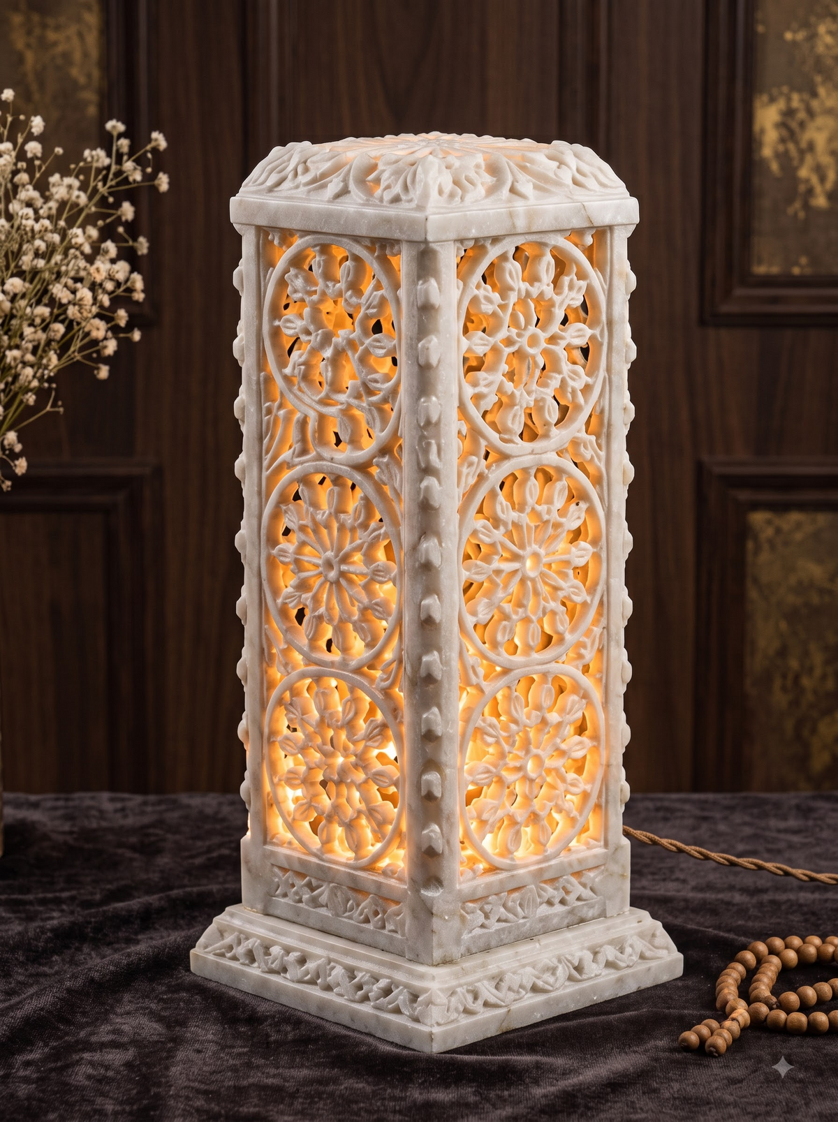 Handcrafted Marble Table Lamp