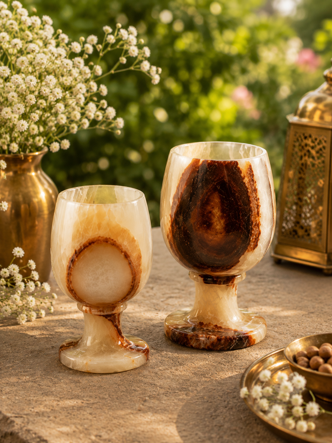 Luxury Marble Goblet Set