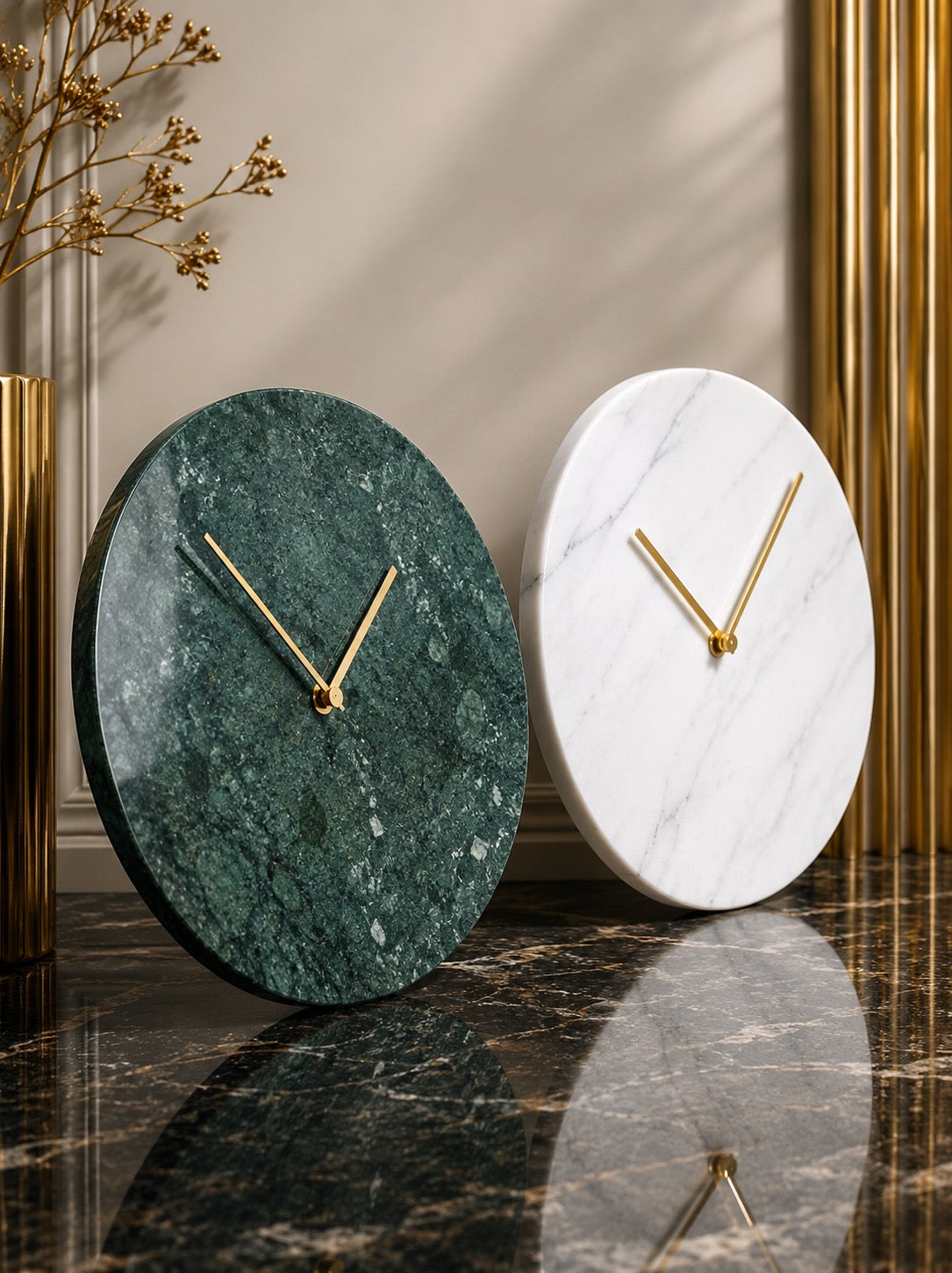 Premium Marble Wall Clock | Luxury Stone Decorative Clock | Elegance and luxury to any wall.