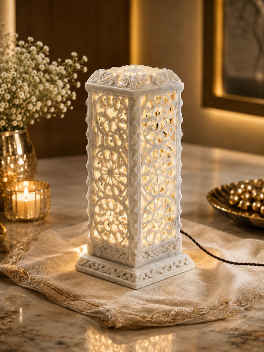 Handcrafted Marble Table Lamp