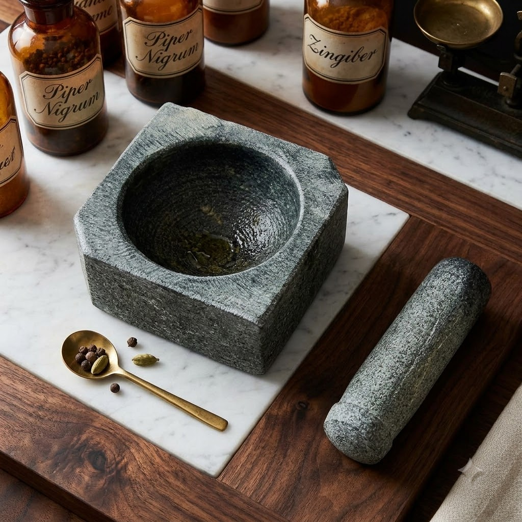 Handcrafted Granite Spice Grinder