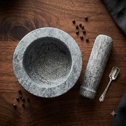 Handcrafted Stone Mortar & Pestle
