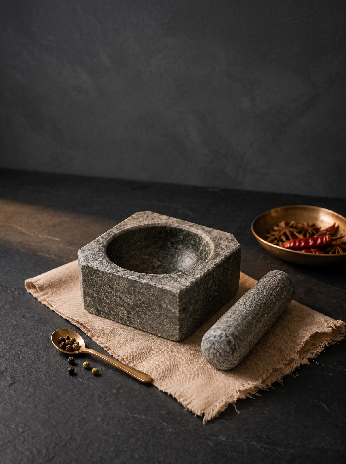 Handcrafted Granite Spice Grinder