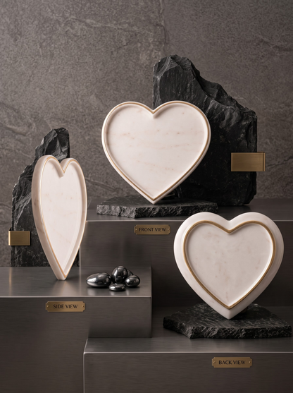 Luxury Heart-Shaped Marble Tray