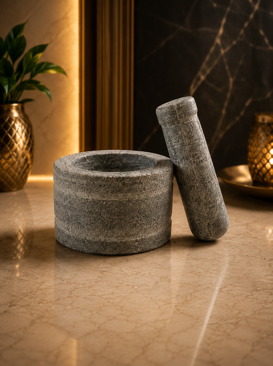 Handcrafted Stone Mortar & Pestle