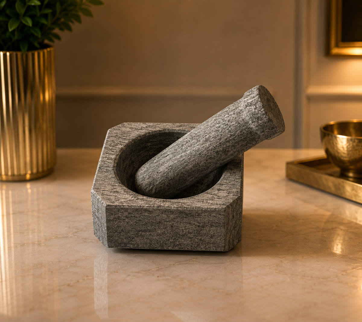 Handcrafted Granite Spice Grinder