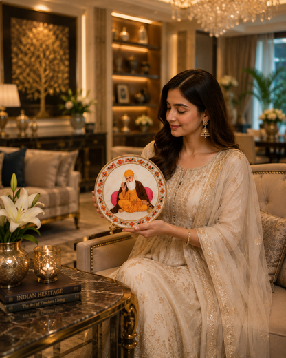 Decorative Sai Baba Marble Plate