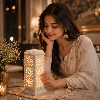Handcrafted Marble Table Lamp