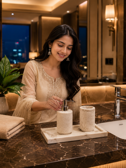 Luxury Marble Bath Accessories Set