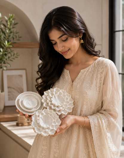 Luxury Marble Serving Bowl Set