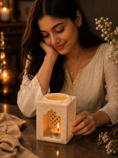 Handcrafted Marble Aroma Oil Burner