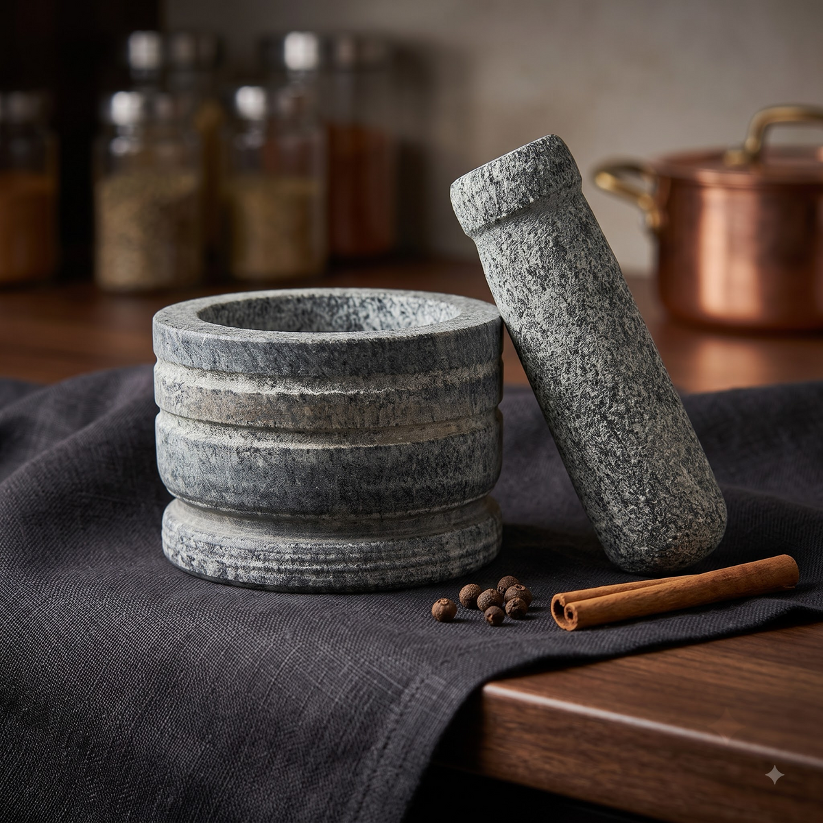 Premium Granite Mortar & Pestle