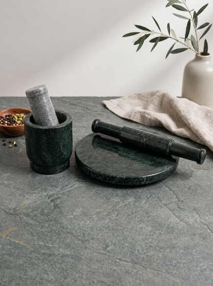 Marble Kitchen Combo – Chakla & Mortar Pestle