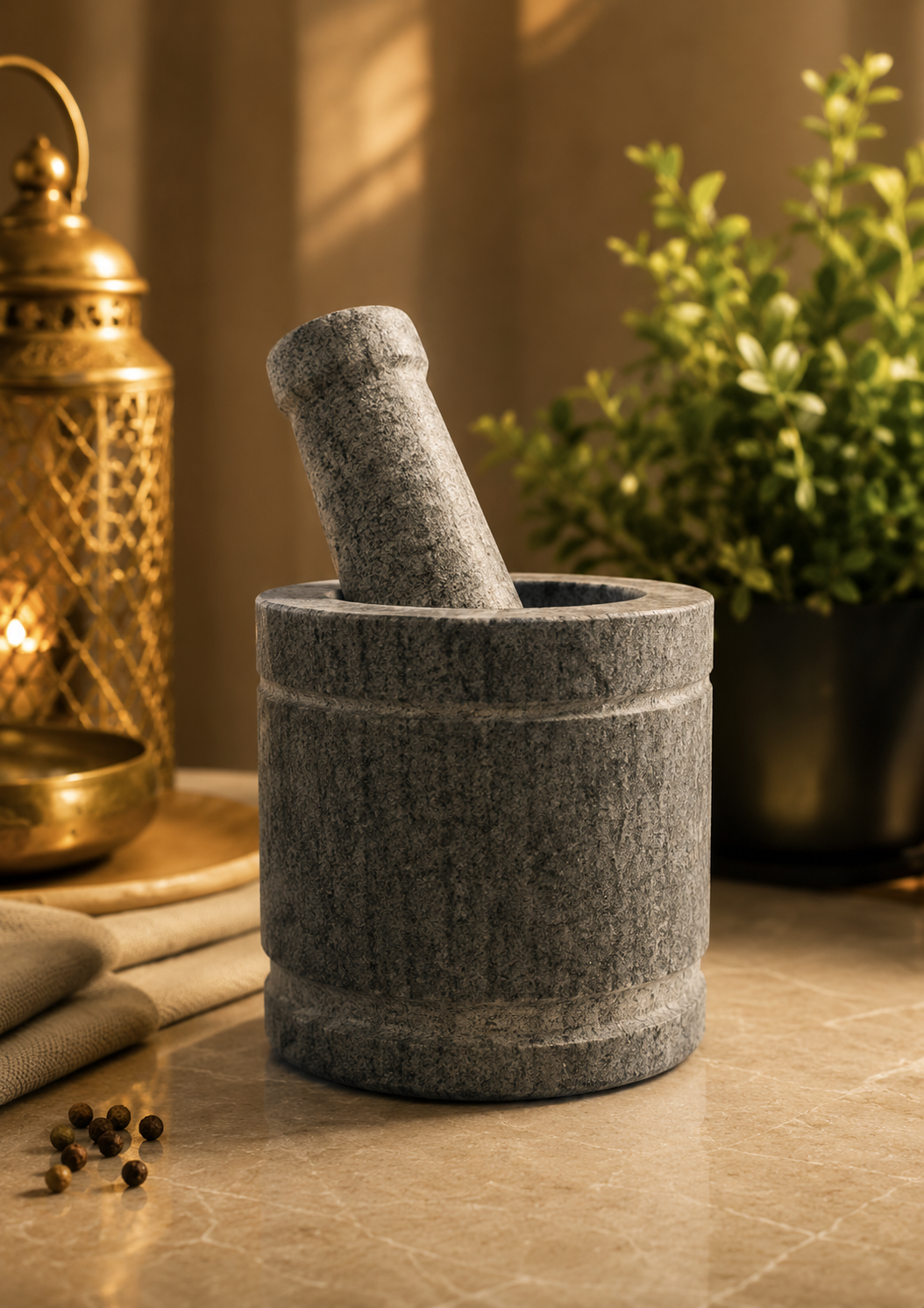 Premium Granite Mortar & Pestle